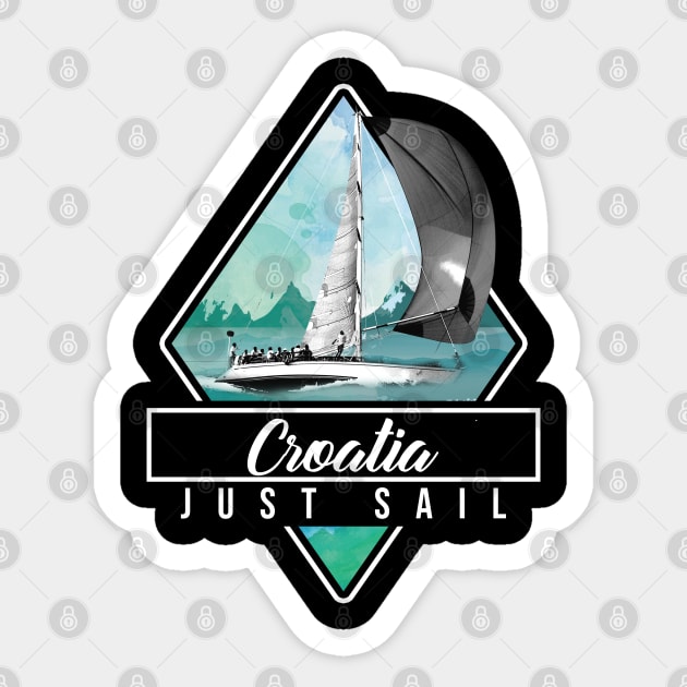 Croatia just sail Sticker by NeedsFulfilled